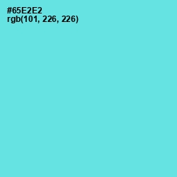 #65E2E2 - Turquoise Blue Color Image