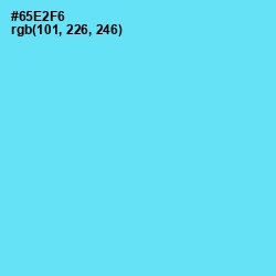 #65E2F6 - Turquoise Blue Color Image