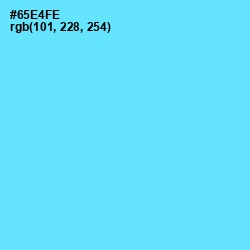 #65E4FE - Turquoise Blue Color Image