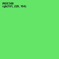 #65E568 - Screamin' Green Color Image