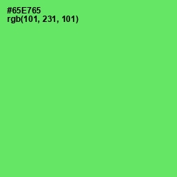 #65E765 - Screamin' Green Color Image