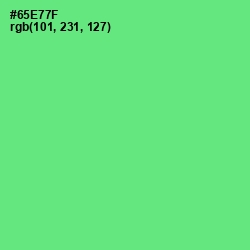 #65E77F - Screamin' Green Color Image