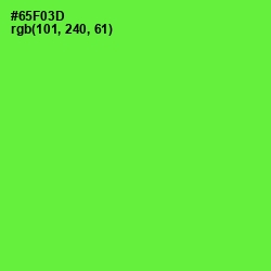 #65F03D - Bright Green Color Image