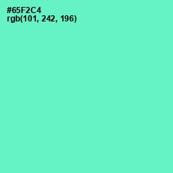 #65F2C4 - Aquamarine Color Image