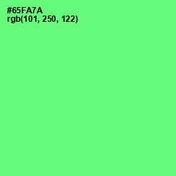 #65FA7A - Screamin' Green Color Image