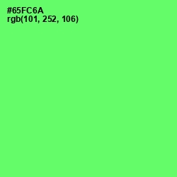 #65FC6A - Screamin' Green Color Image