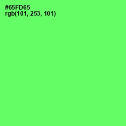 #65FD65 - Screamin' Green Color Image