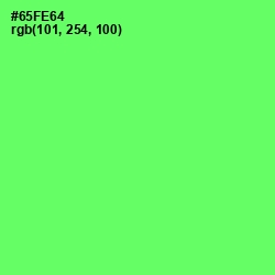 #65FE64 - Screamin' Green Color Image