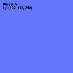 #6676FA - Moody Blue Color Image
