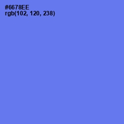 #6678EE - Moody Blue Color Image