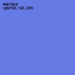 #667AE6 - Moody Blue Color Image