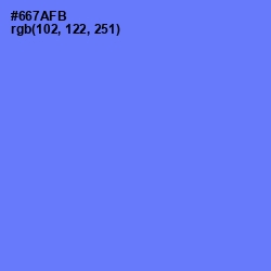 #667AFB - Moody Blue Color Image