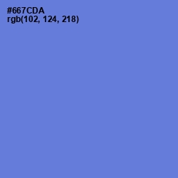 #667CDA - Moody Blue Color Image