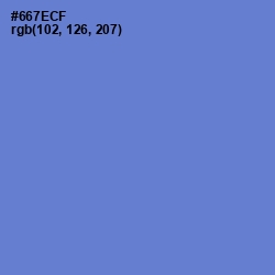 #667ECF - Moody Blue Color Image