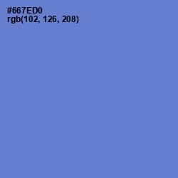 #667ED0 - Moody Blue Color Image