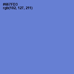 #667FD3 - Moody Blue Color Image