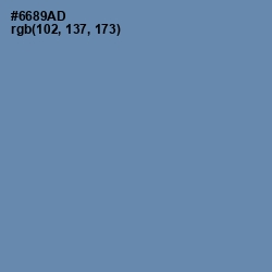 #6689AD - Bermuda Gray Color Image