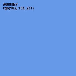 #6699E7 - Cornflower Blue Color Image