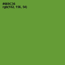 #669C36 - Olive Drab Color Image