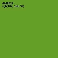 #669F27 - Olive Drab Color Image