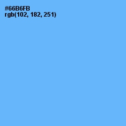 #66B6FB - Cornflower Blue Color Image