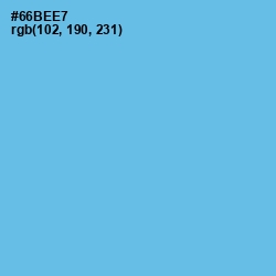 #66BEE7 - Picton Blue Color Image