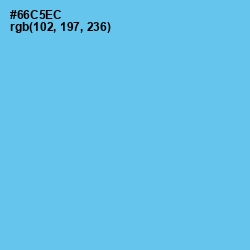 #66C5EC - Turquoise Blue Color Image