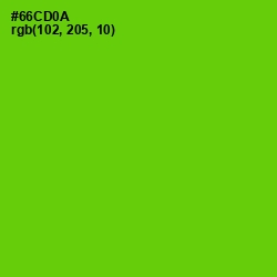 #66CD0A - Bright Green Color Image