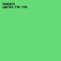#66DA76 - Pastel Green Color Image