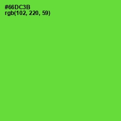 #66DC3B - Bright Green Color Image