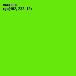 #66E80C - Bright Green Color Image