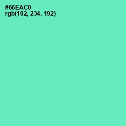 #66EAC0 - Aquamarine Color Image