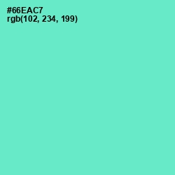 #66EAC7 - Aquamarine Color Image