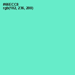 #66ECC8 - Aquamarine Color Image