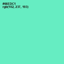 #66EDC1 - Aquamarine Color Image