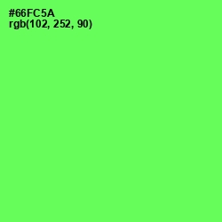 #66FC5A - Screamin' Green Color Image