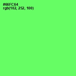 #66FC64 - Screamin' Green Color Image
