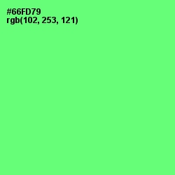 #66FD79 - Screamin' Green Color Image
