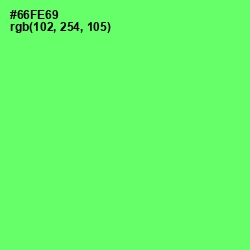 #66FE69 - Screamin' Green Color Image