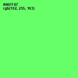 #66FF67 - Screamin' Green Color Image