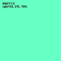 #66FFC4 - Aquamarine Color Image