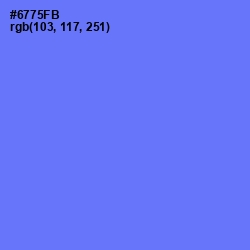 #6775FB - Moody Blue Color Image