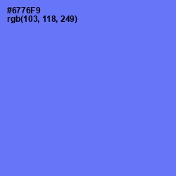 #6776F9 - Moody Blue Color Image