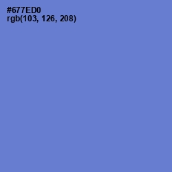 #677ED0 - Moody Blue Color Image