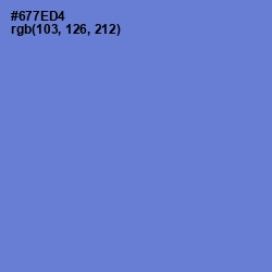 #677ED4 - Moody Blue Color Image