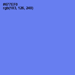 #677EF0 - Moody Blue Color Image