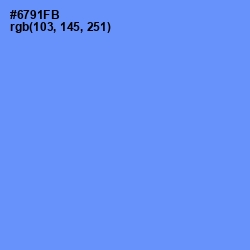 #6791FB - Cornflower Blue Color Image