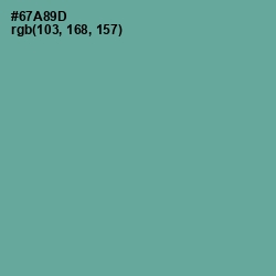#67A89D - Sea Nymph Color Image