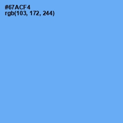 #67ACF4 - Cornflower Blue Color Image