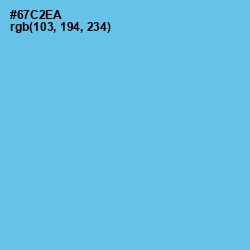 #67C2EA - Turquoise Blue Color Image